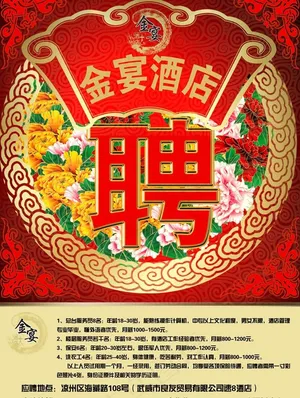 酒店招聘广告设计
