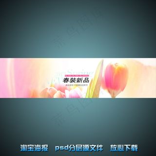 女士服装淘宝网店宣传海报psd源文...