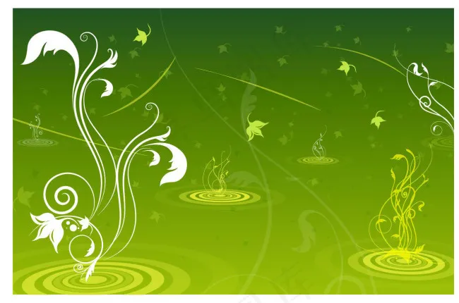 植物动感花纹ai矢量模版下载