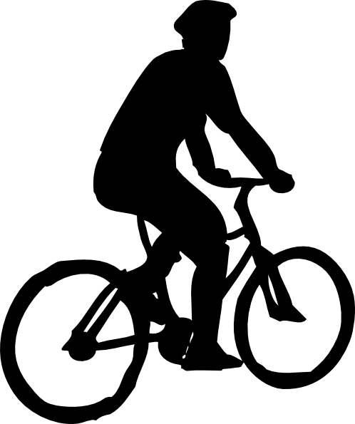 骑自行车的人sillouette剪...