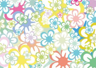 丰富多彩的春天的花朵矢量背景