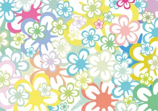 丰富多彩的春天的花朵矢量背景