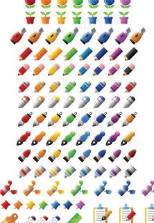 韩国办公用品矢量图标