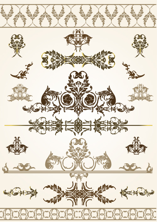 精美花纹花边矢量图3