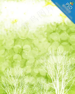 绿色梦幻光斑背景