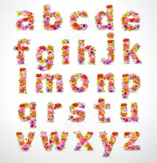 精巧玲珑的花和信件03矢量