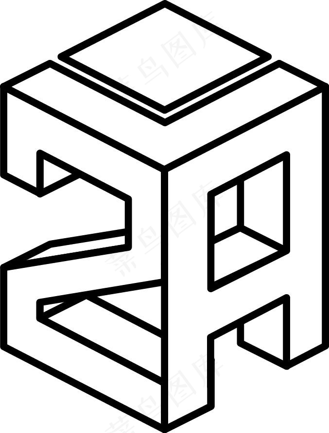 建筑标志ai矢量模版下载