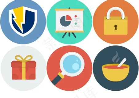 精美圆形图标PSD分层素材