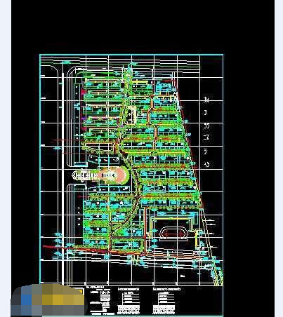高档住宅小区cad总平面施工图