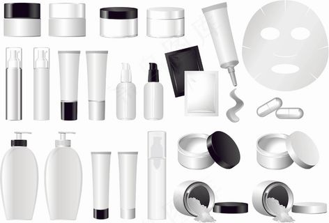 空白的化妆品包装矢量素材
