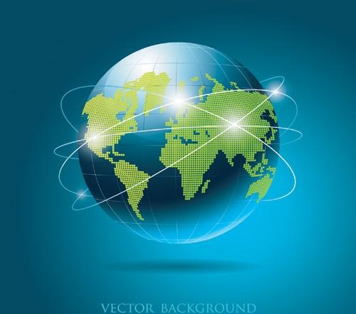地球网络科技矢量素材四