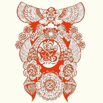 京剧人物剪纸 矢量CDR_82