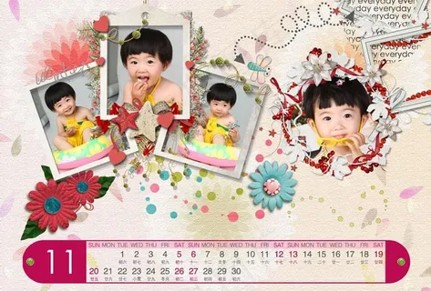 2011儿童日历相框图片