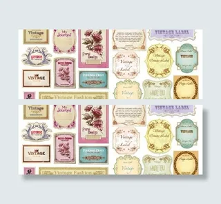 欧式怀旧label矢量素材