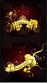 高雅金色条纹矢量素材