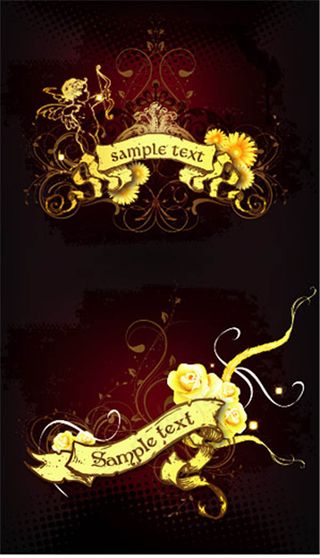 高雅金色条纹矢量素材