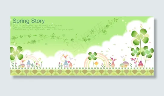 卡通春天梦幻背景
