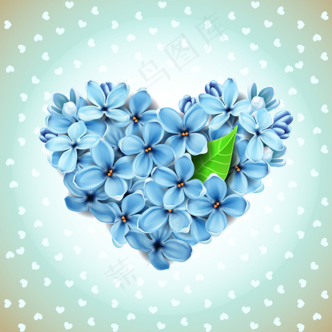 唯美的蓝色花朵