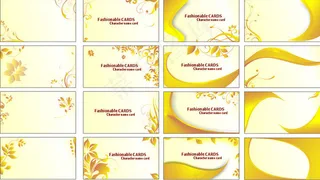 金色花纹名片卡片矢量素材