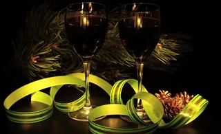 葡萄酒 彩带图片