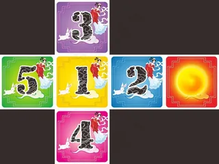 中秋方形卡通骰子筛子