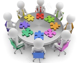 圆桌会议3d小人图片