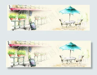 手绘卡通淘宝背景　