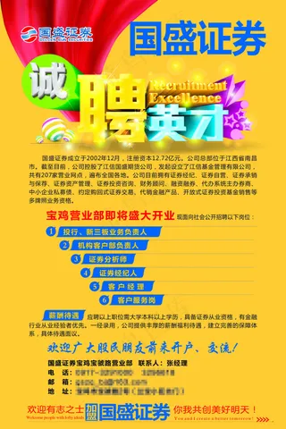 招聘海报商务诚聘英才