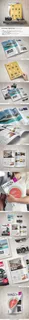 高端画册杂志设计效果图贴图样机模板