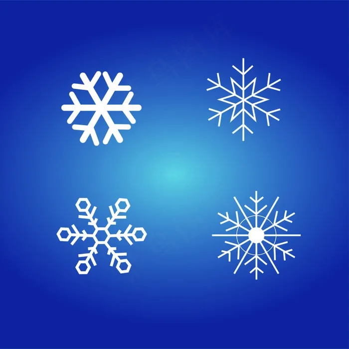 圣诞节白色雪花矢量图ai矢量模版下载