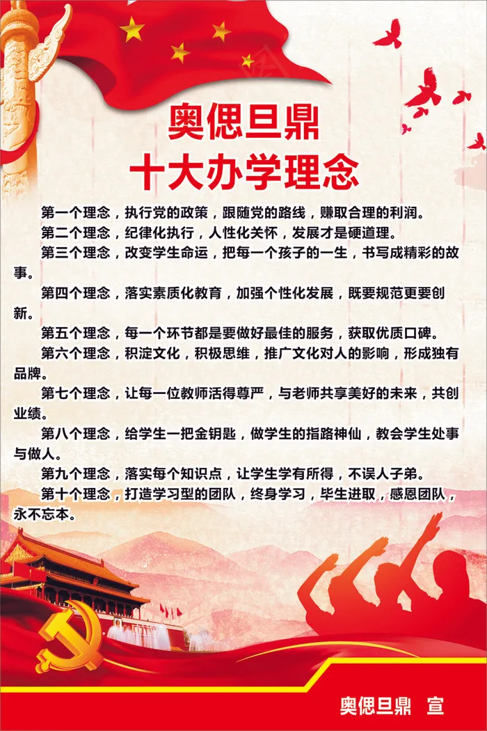 办学制度牌cdr矢量模版下载