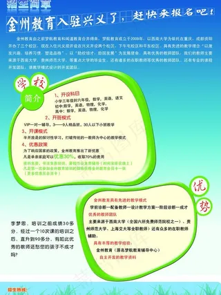 金州教育招生简章图片