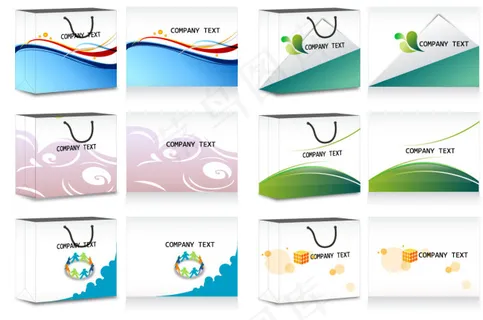 矢量图方便袋模板