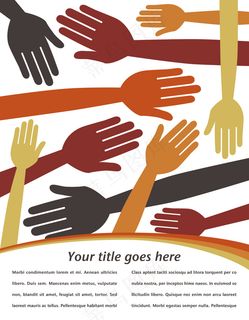 举手伸手背景矢量图