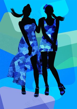 牛仔服装模特海报