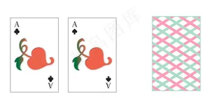 原创红绿主调 简约风休闲扑克牌排版