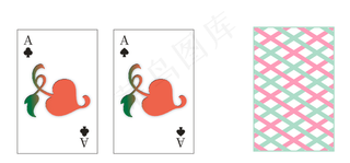 原创红绿主调 简约风休闲扑克牌排版