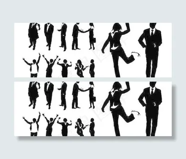 动态人物剪影PSD分层模板