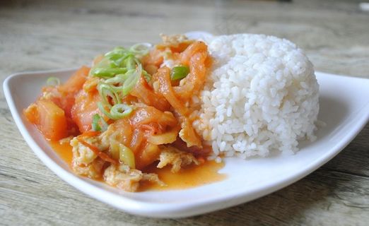 西红柿鸡蛋米饭图片