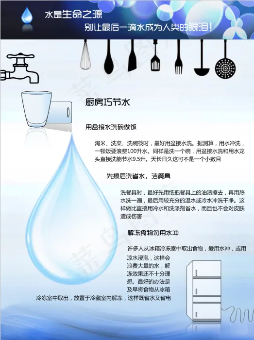 家庭节水小窍门(3543X4724(DPI:100))psd模版下载