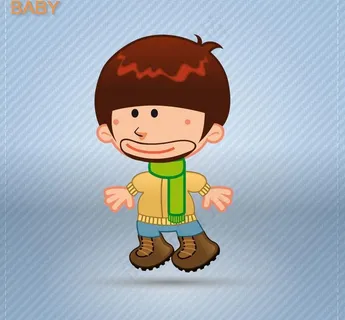 卡通小孩图片