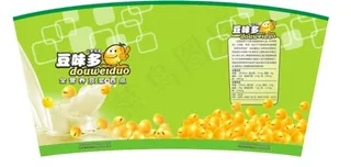 现磨豆浆VI设计，豆浆杯设计