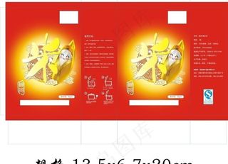 黄金米红色手提袋图片