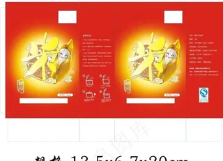 黄金米红色手提袋图片