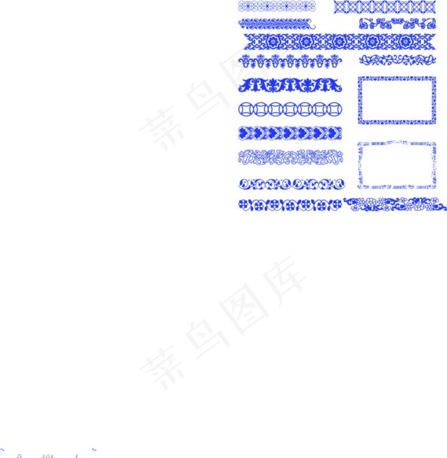 中国风花边ai矢量模版下载
