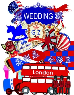 英伦风婚礼签到合影 英伦风婚礼签到合影