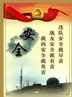 部队安全展板图片