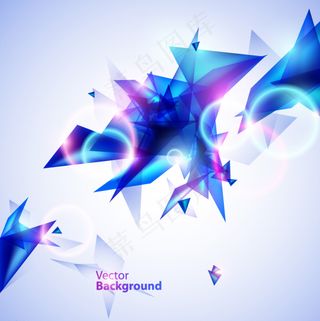 炫酷三角背景矢量素材图片