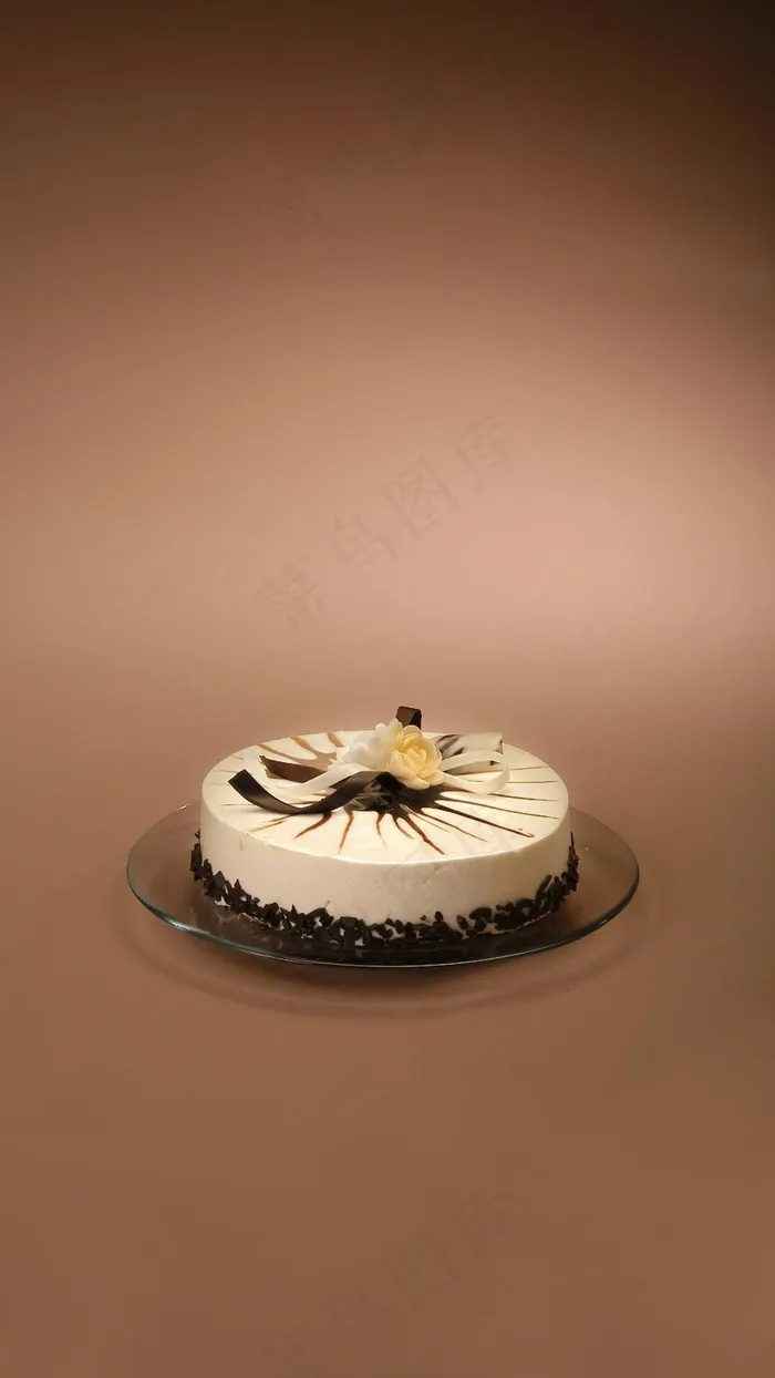 美食白色蛋糕高清摄影图片