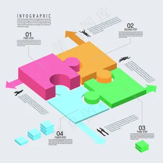 拼图箭头花纹素材